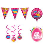 Sarah Verjaardag Versiering Pakket Roze